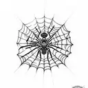 Traditional Spider Web tattoo design idea