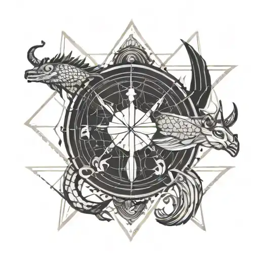astrological sign Pisces Sagittarius Scorpio Taurus mixed tattoo design idea