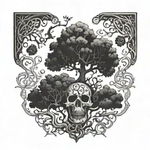 poison tree tattoo design idea