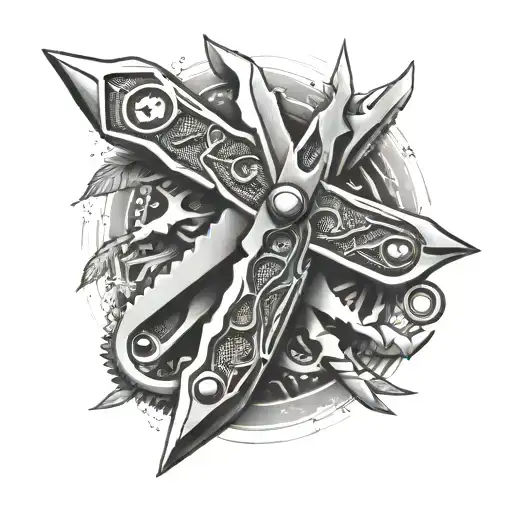 swiss army knife  tattoo design idea