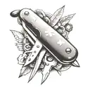 swiss army knife  tattoo design idea