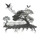 poison tree tattoo design idea