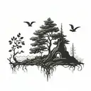 poison tree tattoo design idea