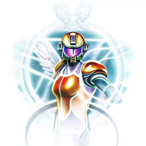 Samus with Philadelphia Eagles design tattoo design idea