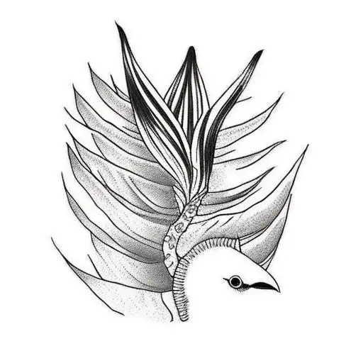 Bird of Paradise tattoo design idea
