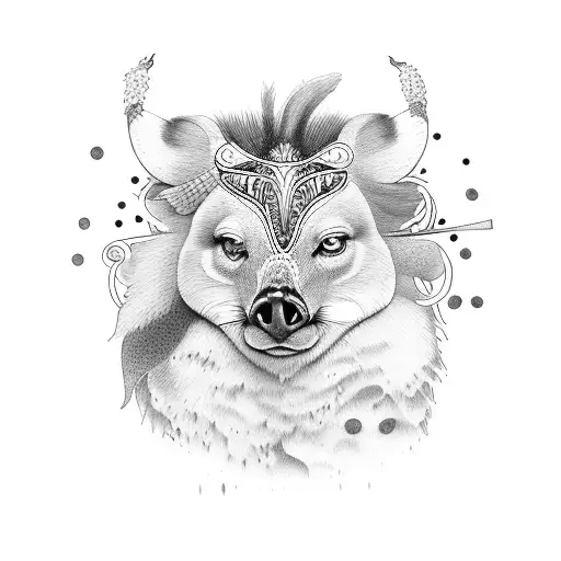 Pomme australie ethnique indien sans animaux lilas tattoo design idea