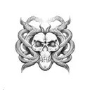 Mystic, Brain, snake tattoo design idea