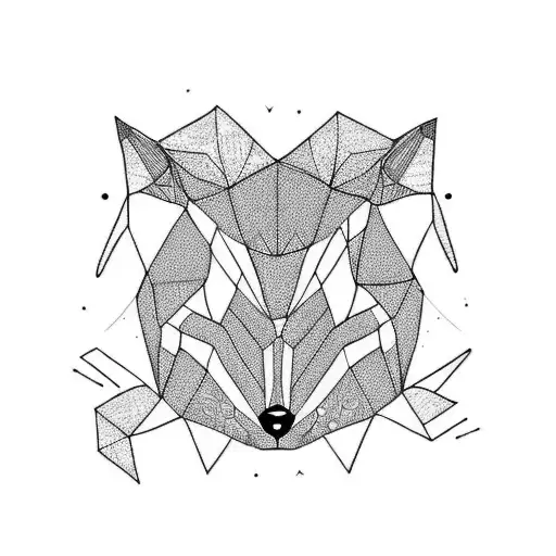 smart fox dancing tattoo design idea