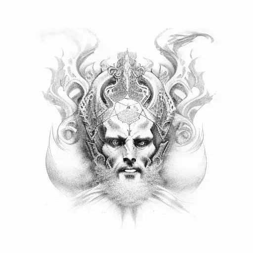 Dionysius VS. Apollo tattoo design idea