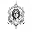 Dionysus and Apollo tattoo design idea