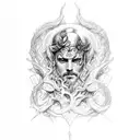 Dionysus and Apollo tattoo design idea
