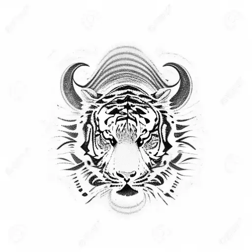 tiger, rat, dragon, and snake all around an ox tattoo design idea
