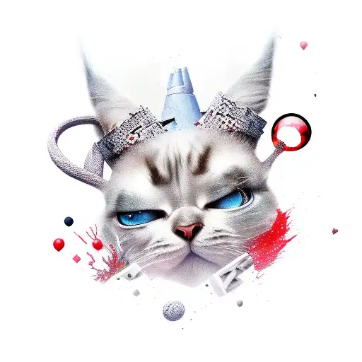 Alice in wonderland down matrix red pill theme tattoo design idea