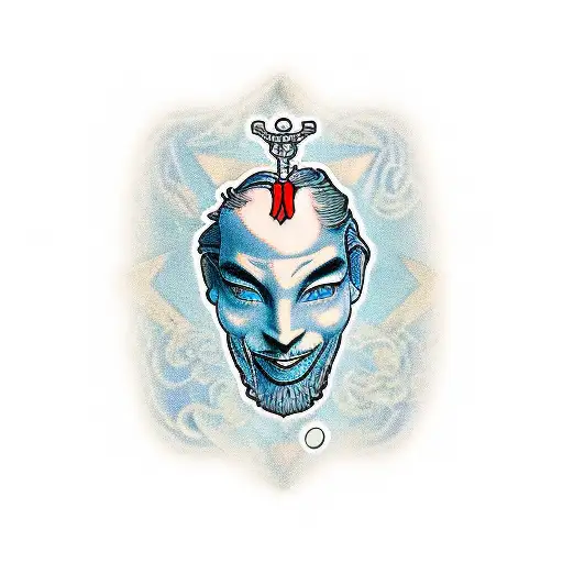 Alice in wonderland, red pill blue pill, matrix theme sleeve tattoo design idea