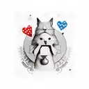 Alice in wonderland down the rabbit hole matrix red pill theme tattoo design idea