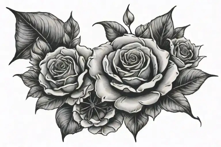 no rain no flowers tattoo design idea