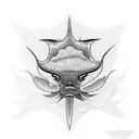 stingray, wave,  tattoo design idea