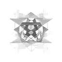 A geometric design incorporating elements of Greek mythology and civil engineering symbols tattoo design idea