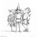 Peter Pan with a sign "Don't grow up" is a trap tattoo design idea