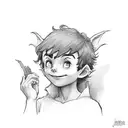 Peter Pan with a sign "Don't grow up" is a trap tattoo design idea