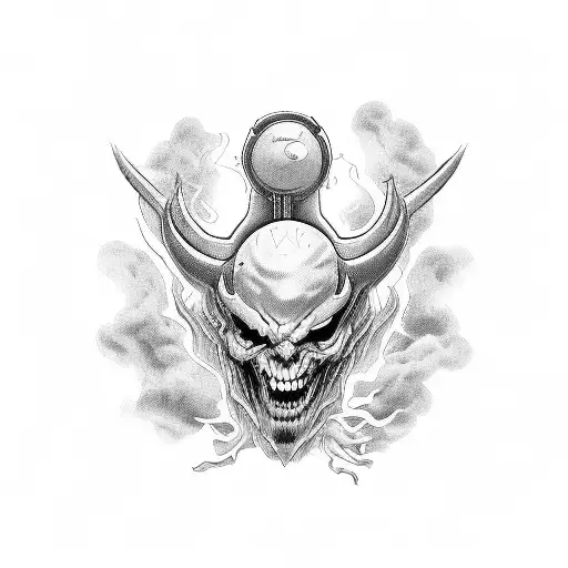 When you are favored by god, you are also favored by the devil hes coming for you, you have to stay strong and stay good tattoo design idea