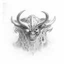 When you are favored by god, you are also favored by the devil hes coming for you, you have to stay strong and stay good tattoo design idea