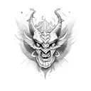 When you are favored by god, you are also favored by the devil tattoo design idea