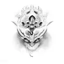 god vs devil tattoo design idea