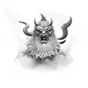 god vs devil tattoo design idea