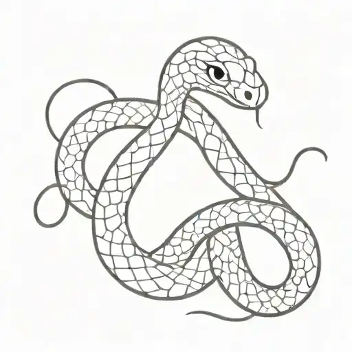 funny snake tattoo design idea