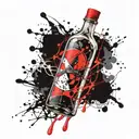 message in a bottle  tattoo design idea