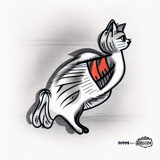 a cat dressed as a turkey tattoo design idea