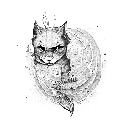 spell out calamity  tattoo design idea