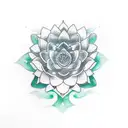 jade lotus tattoo design idea