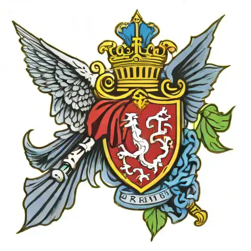 187th Infantry Regiment coat of arms tattoo design idea