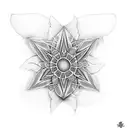 Daisy with metatron tattoo design idea