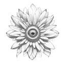 Daisy with metatron tattoo design idea