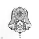 hamsa tattoo design idea