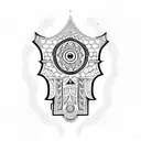 hamsa tattoo design idea