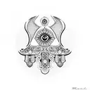 hamsa tattoo design idea