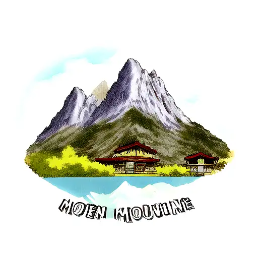 Mountain Scene tattoo design idea
