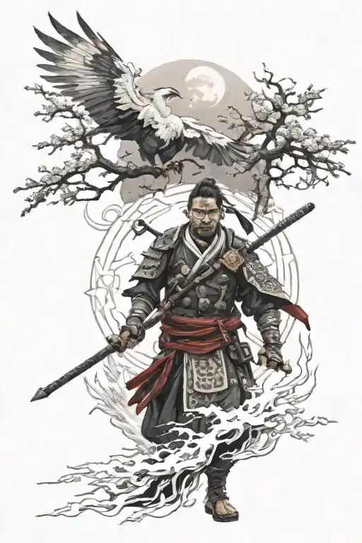 Ghost of tsushima  tattoo design idea