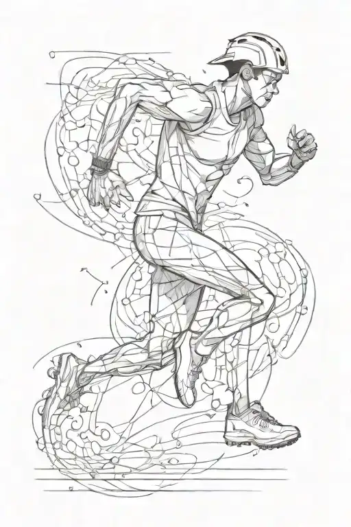 running man tattoo design idea