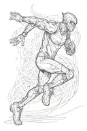 running man tattoo design idea