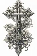 Gothic cross tattoo design idea