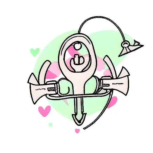 Anchor with a heart loop tattoo design idea