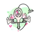 Anchor with a heart loop tattoo design idea