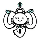 Anchor with a heart loop tattoo design idea