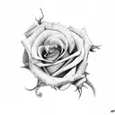 roses and a snake wrapped around a sword  tattoo design idea