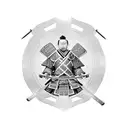 Samurai warrior with a broken sword, showing resilience and never giving up tattoo design idea